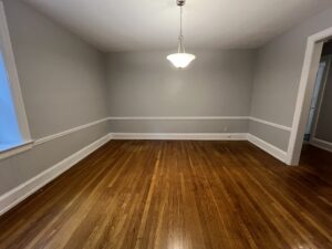 Dining room in unit D-01 at The Windsor Apartments.
