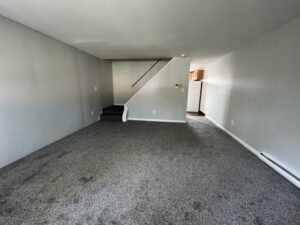 Renovated townhouse living room at Fountainview West.