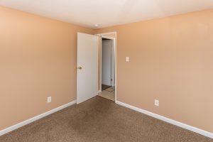 Main bedroom at the Bellreng Apartments in the Niagara Falls area.