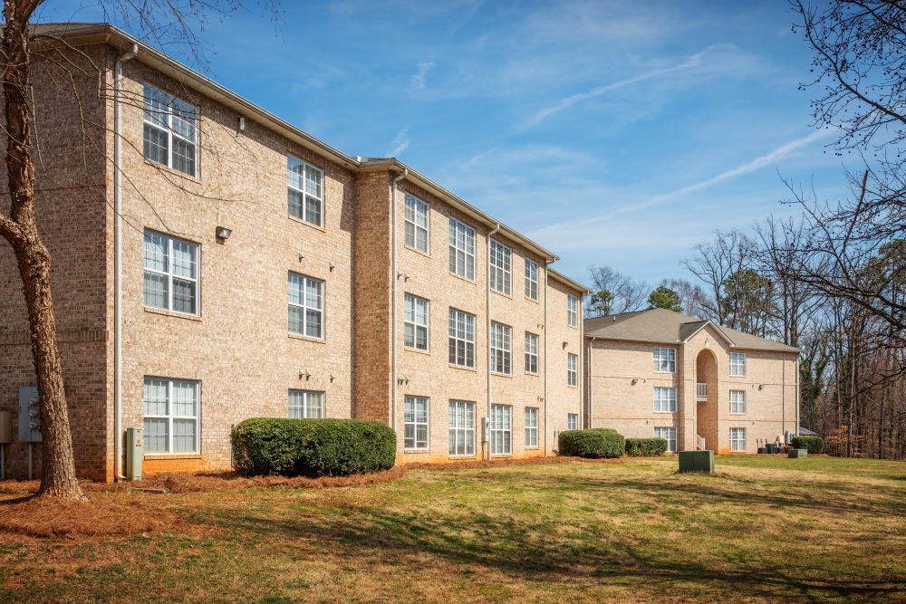 Back of the Century Oaks Apartments in Greensboro North Carolina.