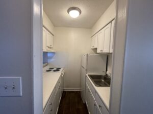 Kitchen with lots of cabinet space.